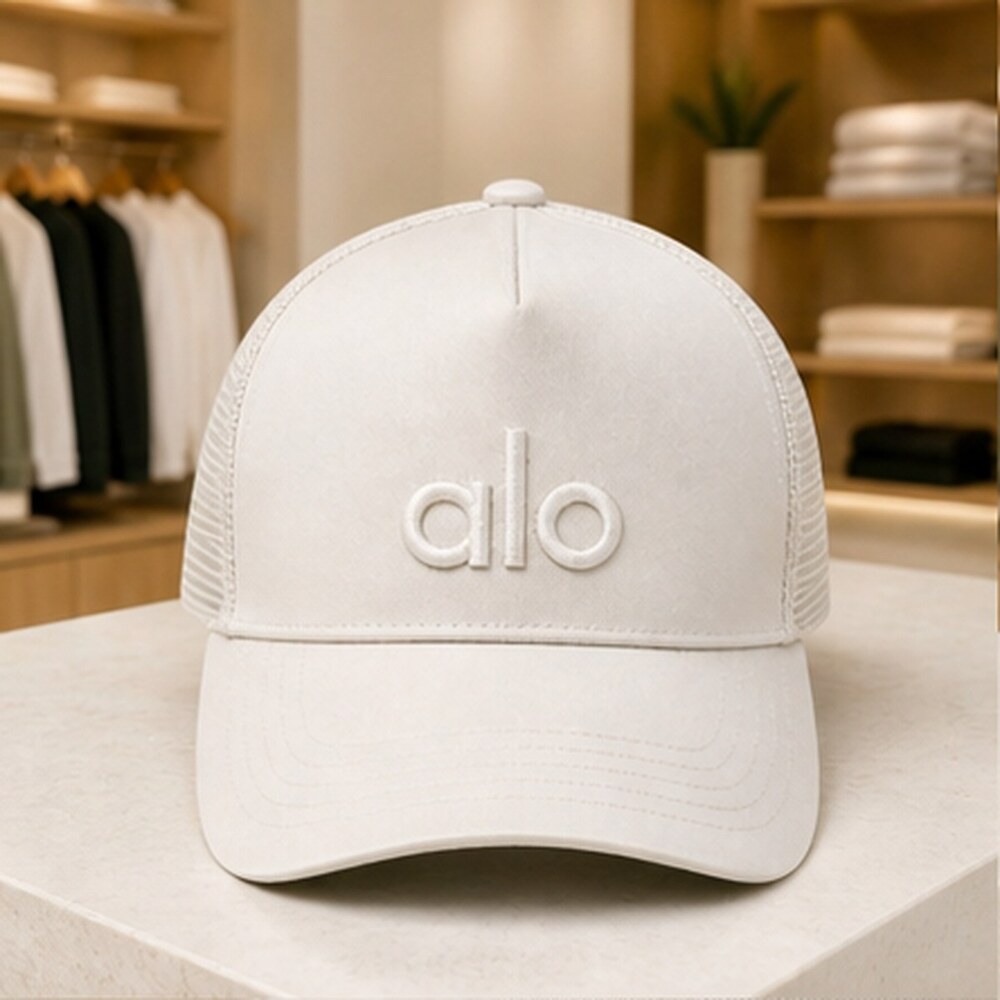 ALO Yoga Modern Ivory Athletic Style Mesh Cap